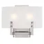 Enzo James 11" Brushed Nickel Frosted Glass Wall Sconce