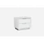 White and Chrome Two Drawer Nightstand