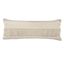 Beige Rectangular Woven Polyester Throw Pillow, 14" x 36"