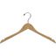 Natural Lacquer Finish Wooden Hangers with Notches, Box of 50