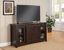 Espresso Pine Wood 65" TV Stand with Mesh Doors