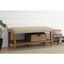 Beige & Oak Brown Contemporary Storage Bench 40" x 16" x 18"