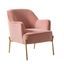 Elegant Mid-Century Pink Velvet Accent Chair with Golden Legs