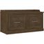 Ash Brown Engineered Wood Entryway Shoe Storage Bench with Doors