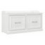 White Ash 40W Engineered Wood Shoe Storage Bench with Doors