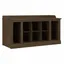 Transitional Ash Brown Engineered Wood Entryway Shoe Storage Bench