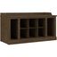 Transitional Ash Brown Engineered Wood Entryway Shoe Storage Bench