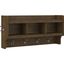 Ash Brown Wall Mounted Coat Rack with Shelves and Hooks