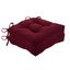 Chase Burgundy Tufted Poly-Cotton Dining Chair Cushions, 16" x 15"