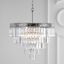 Wyatt 20" Polished Nickel 4-Light Tiered Crystal Chandelier