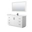 Miranda 60" White Cultured Marble Single Bathroom Vanity with Matte Black Trim