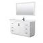 Miranda 60" White Cultured Marble Single Bathroom Vanity with Matte Black Trim