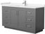 Miranda 60" Dark Gray Carrara Marble Single Vanity