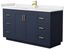 Miranda 60" Dark Blue Single Basin Vanity with White Cultured Marble Top