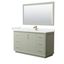 Strada 60" Light Green Freestanding Single Vanity with Marble Top