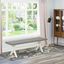 Tuscan Temptations 60" Linen White & Cement Dining Bench