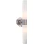 Saber Chrome Cylinder 2-Light Dimmable Vanity with Etched Opal Glass