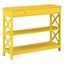 Yellow 40" MDF Console Table with Drawer and Shelves