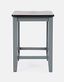 Transitional Gray Saddle Solid Wood Counter Stool, Set of 2