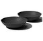 24" Black Stone-Plastic Composite Outdoor Planter Set