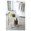 Freestanding White Metal Shower Caddy with Hooks