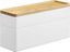 White and Natural Wood Stacking Jewelry Box with Adjustable Dividers