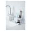 Compact White Powder Coated Steel Toothbrush Stand