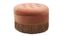 Yolanda Traditional Tufted Round Ottoman in Peach Orange Velvet