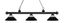 Riviera Matte Black Steel 3-Light Billiard Chandelier