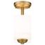 Heritage Brass and Glass 15" Flush Mount Ceiling Light