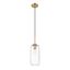 Modern Gold 4-Light Linear Chandelier with Glass Shades