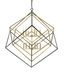 Euclid Modern Geometry Bronze 12-Light Chandelier with Candle Lights