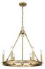 Olde Brass 6-Light Candle-Inspired Chandelier