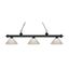 Elegant Transitional 24" Matte Black and Nickel Drum Pendant Light