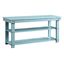 Sea Foam Blue MDF and Wood Utility Mudroom Bench with Storage