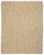 Handwoven 2'6" x 8' Natural Wool and Jute Rug