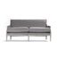 Louis 70'' Grey Linen Upholstered Sofa with Limed Oak Frame