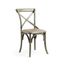 Elegant Cross-Back Light Brown Oak & Cane Side Chair