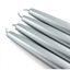 Elegant Silver Flameless Taper Candles, 12-Pack