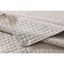 Natural Beige Cotton Quilted Reversible Throw Blanket 50x60 Inches