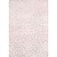 Reversible Baby Pink Leopard Print Synthetic Rug, 4' x 6'