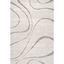 Cream and Beige Synthetic Shag Area Rug, 9' 2" x 12'