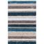 Blue Multi Striped Tufted Shag Rug, 3' x 5'