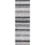 Luxurious Striped Shag Runner Rug in Gray Multi, 2'6" x 8'