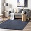 Handwoven Navy Blue Chunky Jute 3' x 5' Rectangular Rug