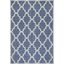 Blue Trellis 2' x 3' Synthetic Non-slip Accent Rug