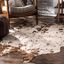 Brown Faux Cowhide 4' x 6' Tufted Area Rug