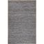 Handwoven Gray Leather & Hemp Flatweave 3' x 5' Rug