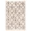 Beige and Black Synthetic Trellis Area Rug 4' 4" x 6'