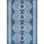 Blue Rectangular Flat Woven Synthetic Indoor/Outdoor Rug